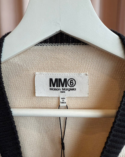 MM6 Maison Margiela S/S 2016 Black & Cream Contrast Cotton Knit Sweater
