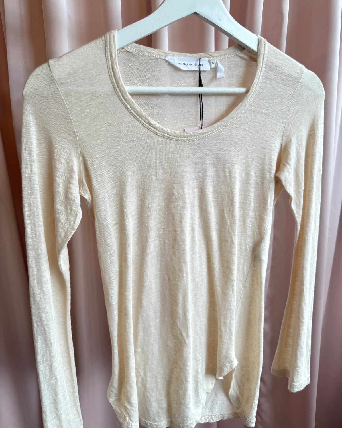 Isabel Marant Étoile Cream Linen Long Sleeve Top
