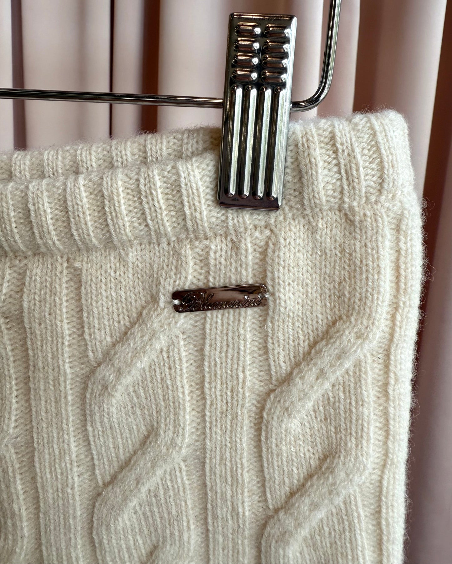 Blumarine NWT Off-White Braid Cable Knit Shorts