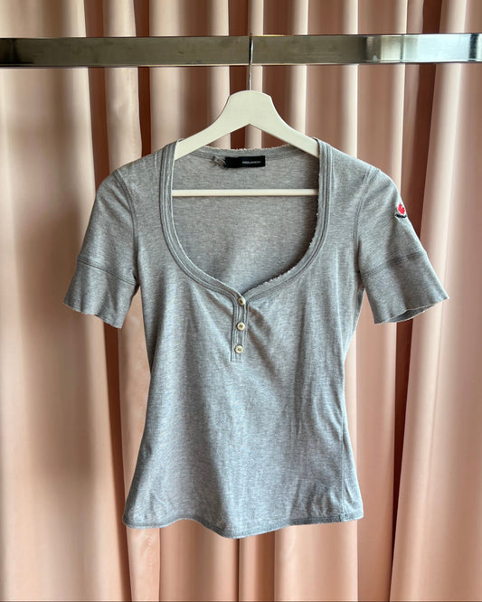Dsquared² F/W 2005 Grey Henley Top