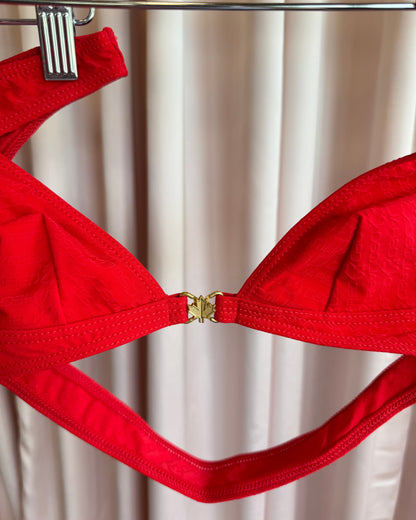Dsquared² Deadstock S/S 2005 Red Monogram Low Rise Bikini