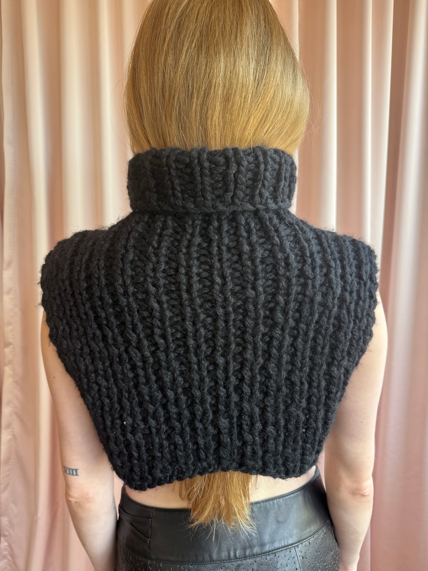 Helmut Lang F/W 2002 Black Knit Turtleneck Dickie