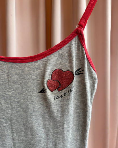 D&G Underwear 2000's Heart Print Tank Top