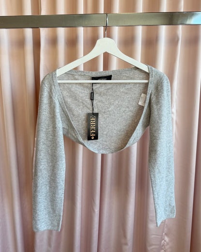 Deadstock Ferre 100% Cashmere Grey Shrug