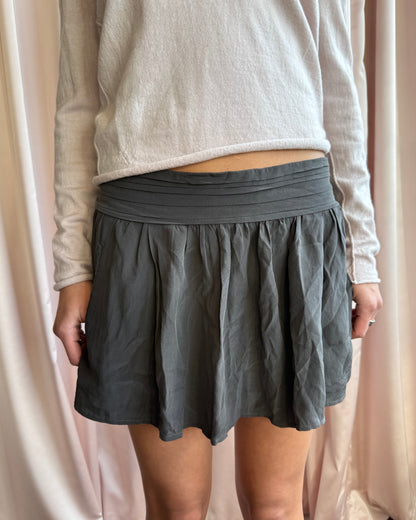 Isabel Marant 100% Silk Charcoal Mini Skirt