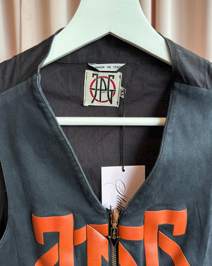 1990's Jean Paul Gaultier JPG Logo Zip Up Vest