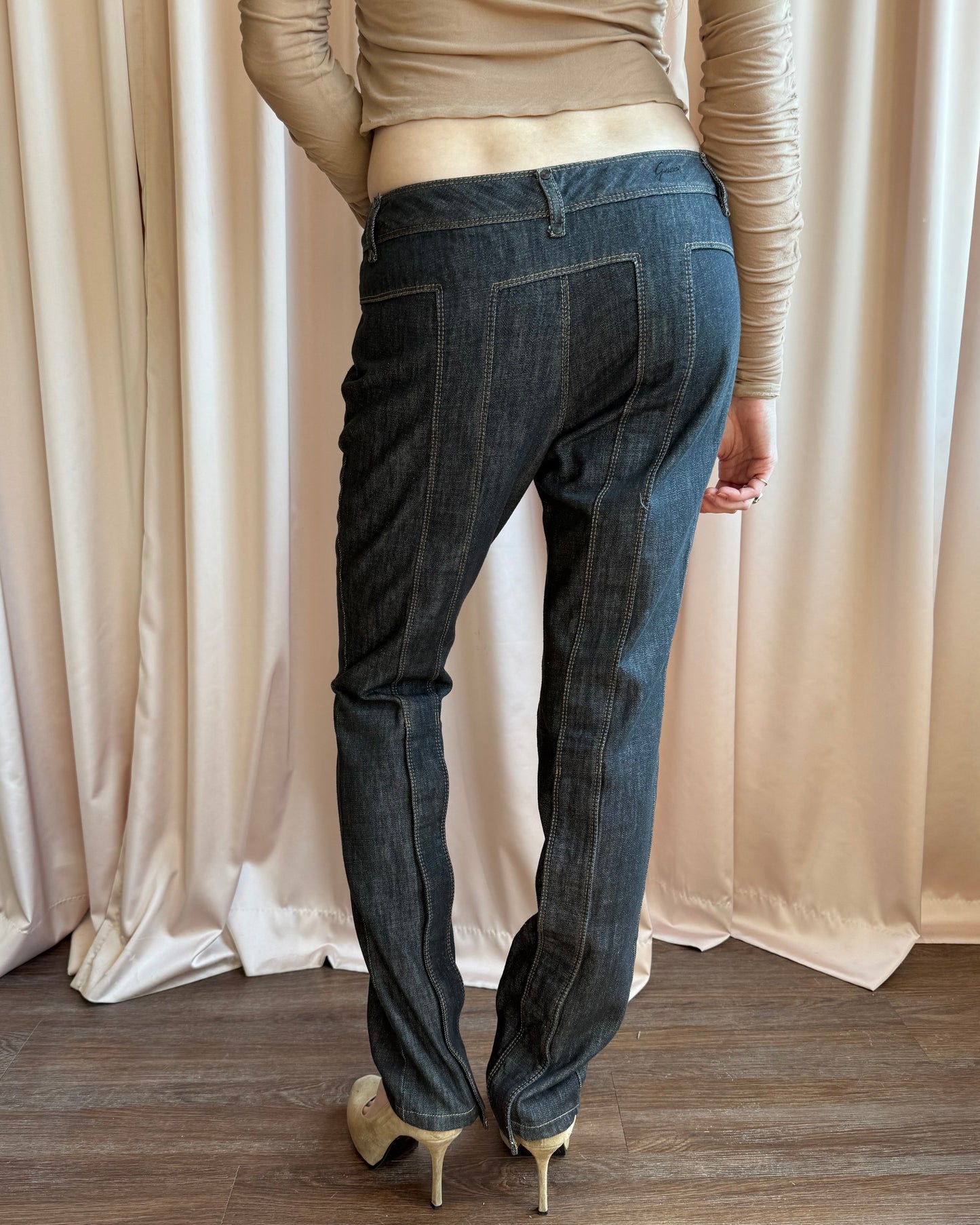 Gucci S/S 2003 Snap Back Dark Wash Slim Cut Denim