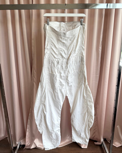 Italian Brand Sexy Woman White Strapless Jumpsuit