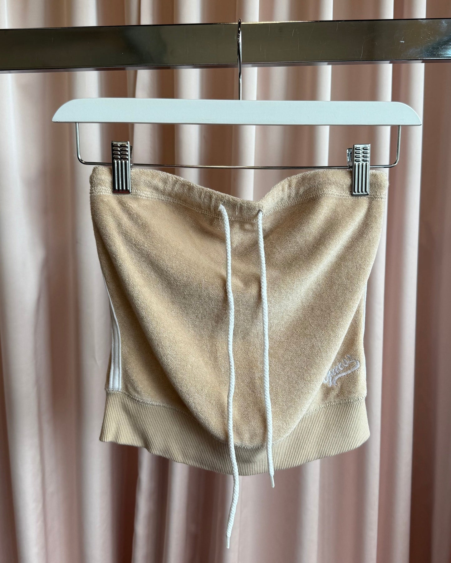 Guess Jeans 2000's Beige Terry Cloth Tube Top