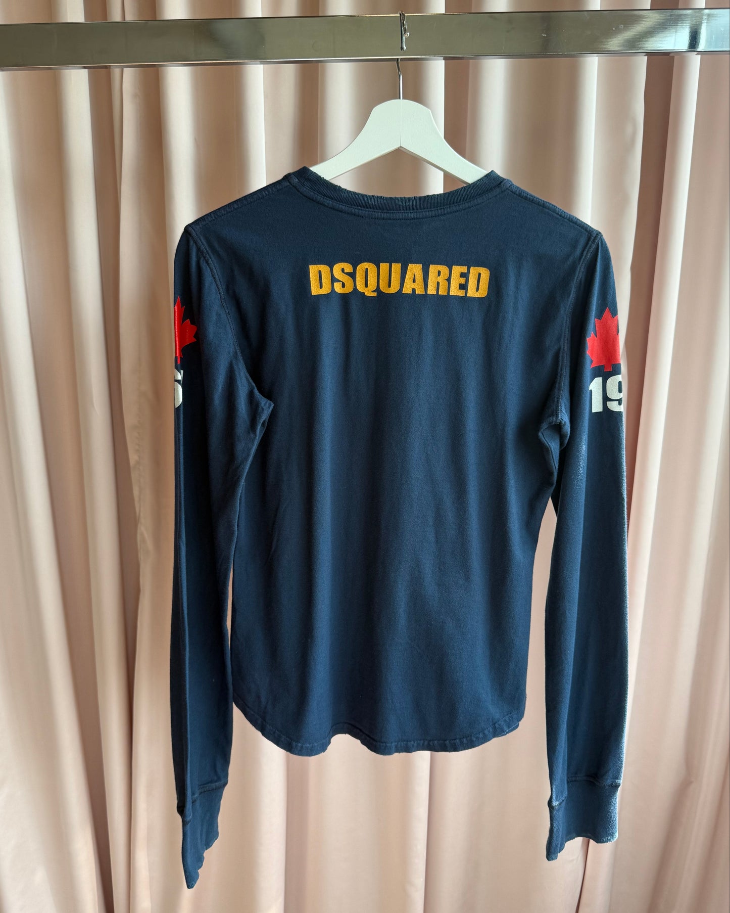 Dsquared² F/W 2004 "Fuckin' Freezing" Graphic Navy Long Sleeve T-Shirt