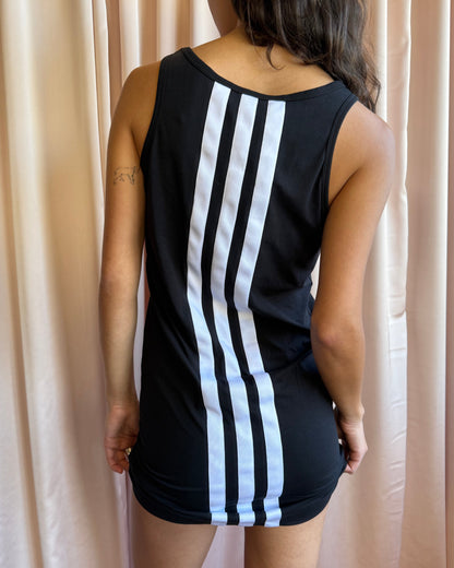 Y-3 S/S 2013 Striped Black Tank Mini Dress