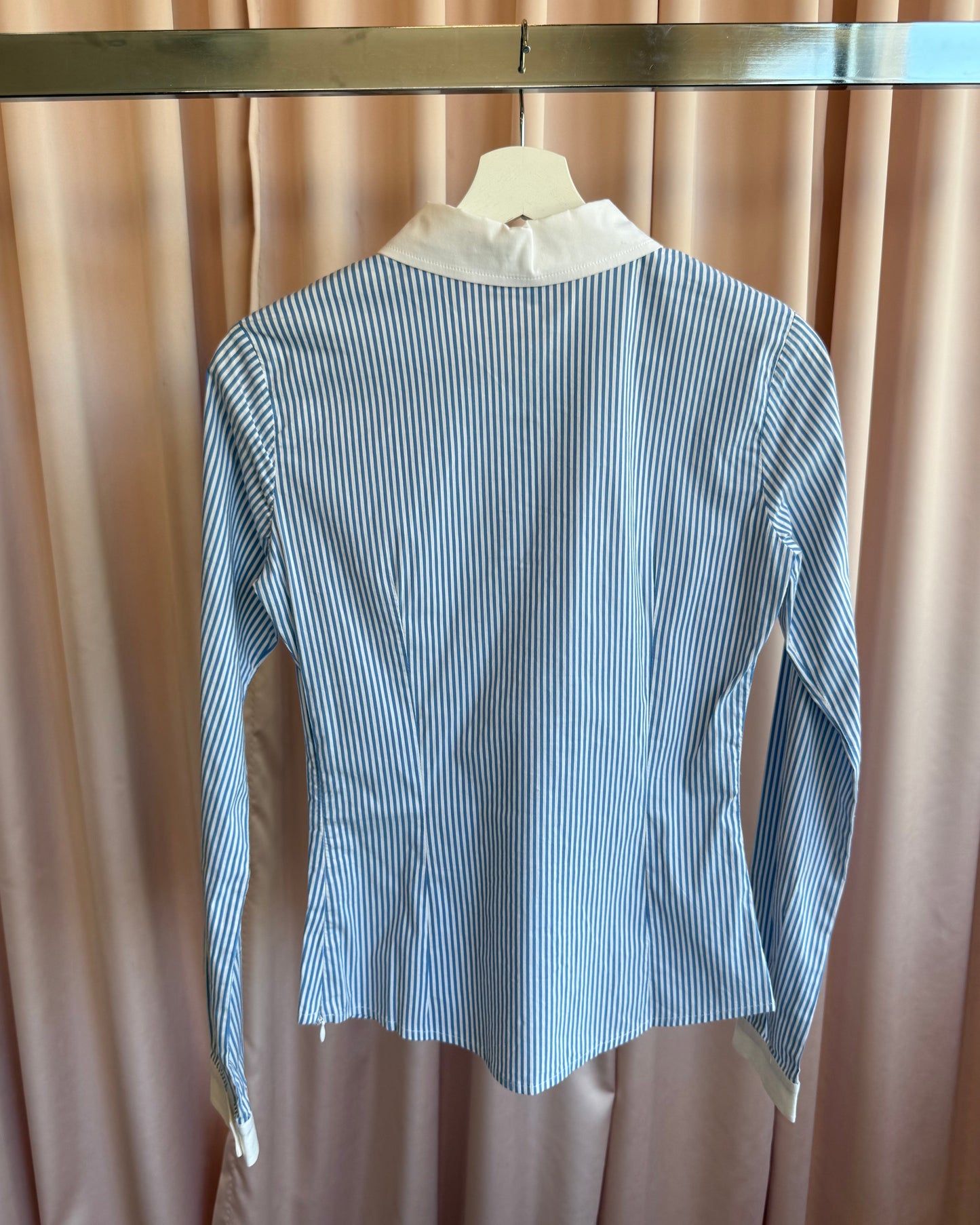 Italian Brand Blue & White Striped Button Up Shirt
