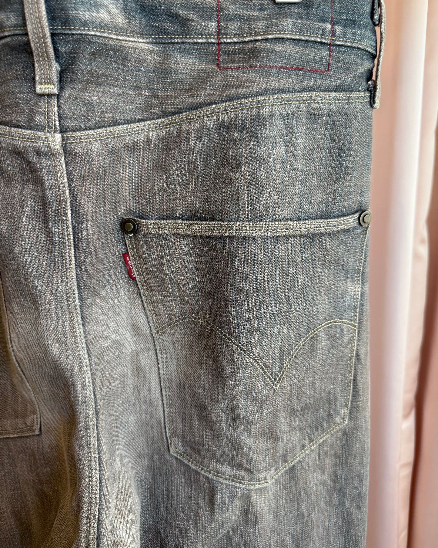 Levi's Engineered Jeans Faded Grey Twisted Denim