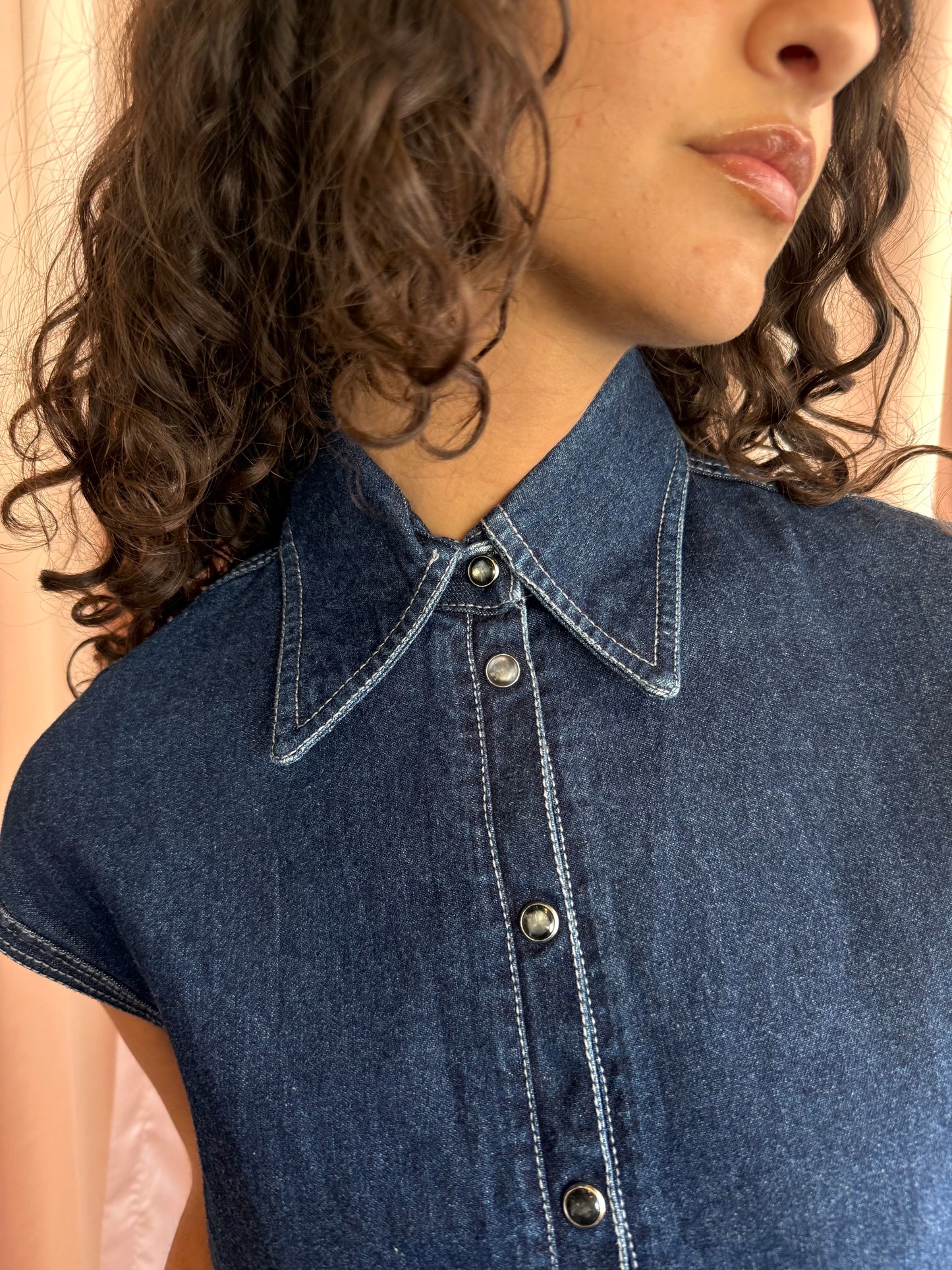 Alexander McQueen F/W 1997 Short Sleeve Button Up Denim Shirt