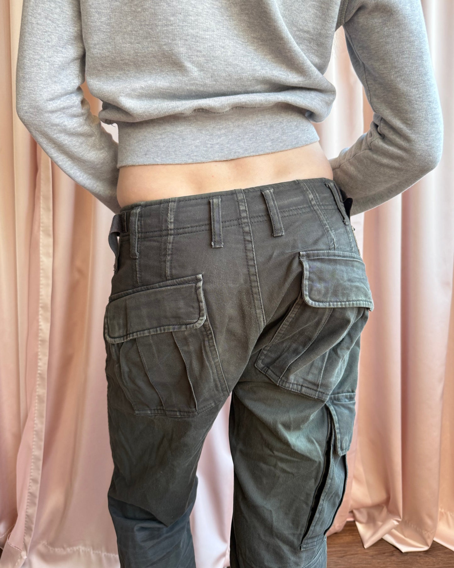 Diesel Low Rise Faded Military Cargo Pants
