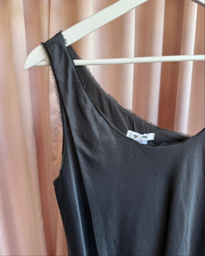 Helmut Lang Charcoal Asymmetrical Tank Dress