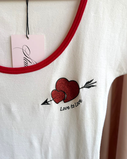 D&G Underwear "Love to Love" Graphic Ringer T-Shirt