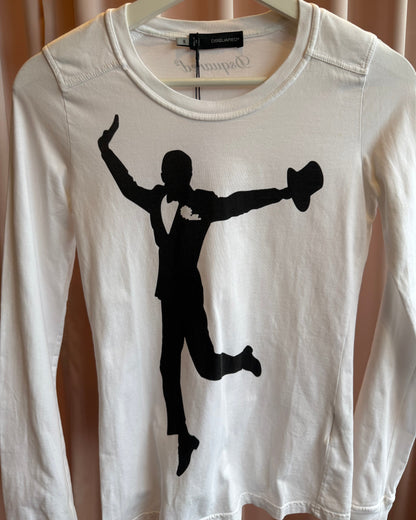 Dsquared² F/W 2009 Tap Dancer Graphic Long Sleeve T-Shirt