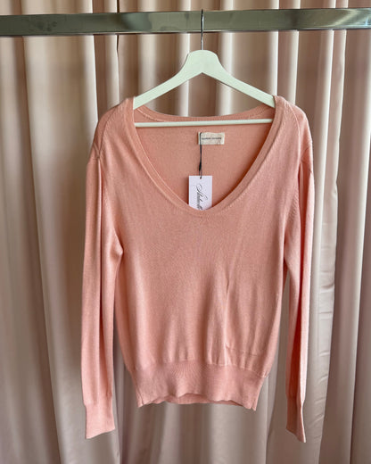 Tsumori Chisato Salmon Pink Silk & Cashmere Knit Sweater