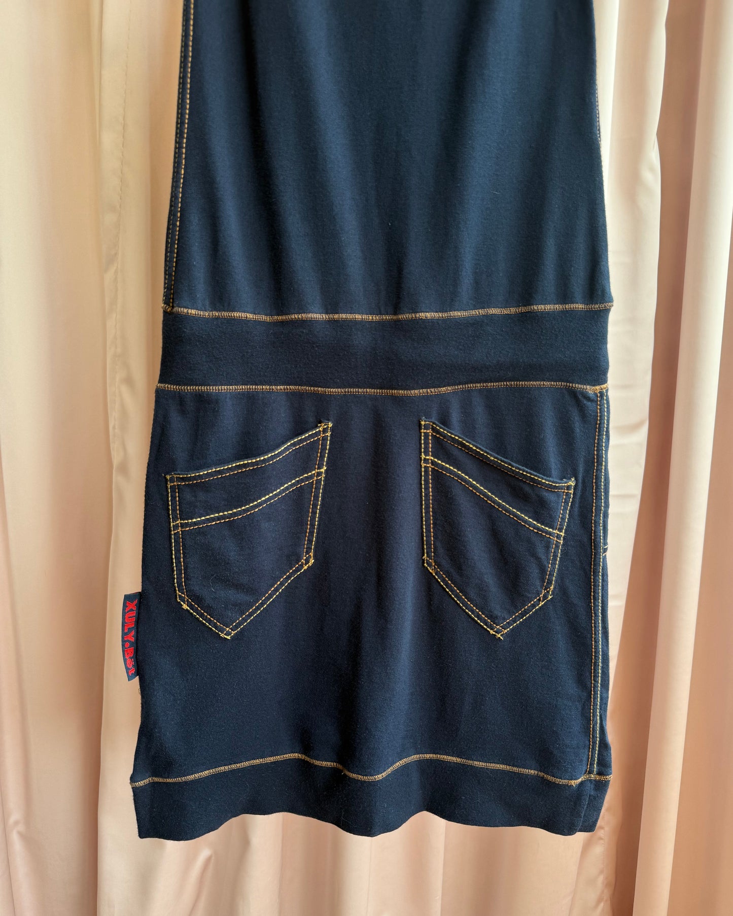 NAFNAF by XULY.Bët Contrast Stitch Strapless Sweat Dress