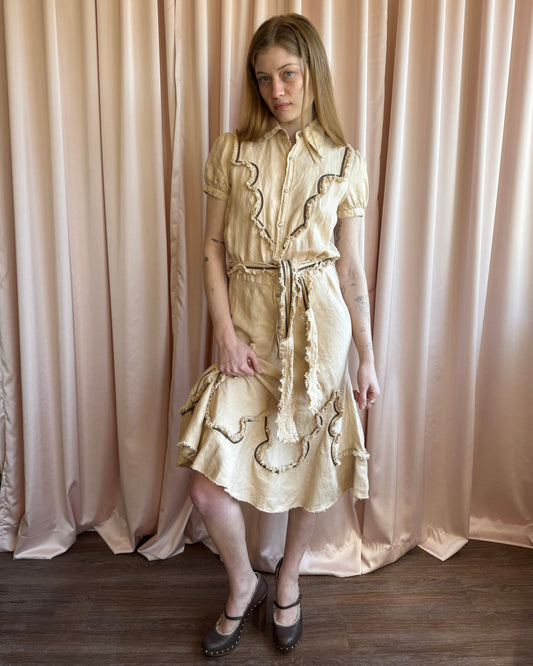 Dsquared² S/S 2006 Runway Western Short Sleeve Shirt Dress