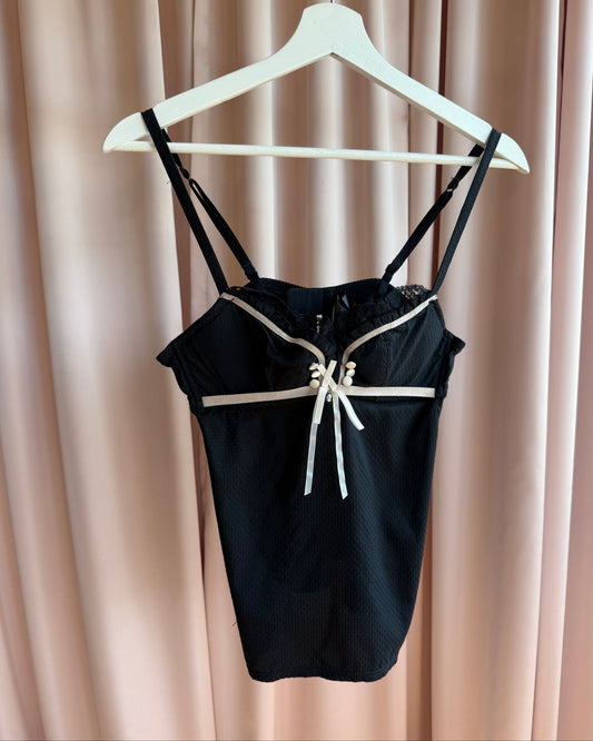 Chantal Thomass Swiss Dot Cameo Charm Lace Trim Camisole