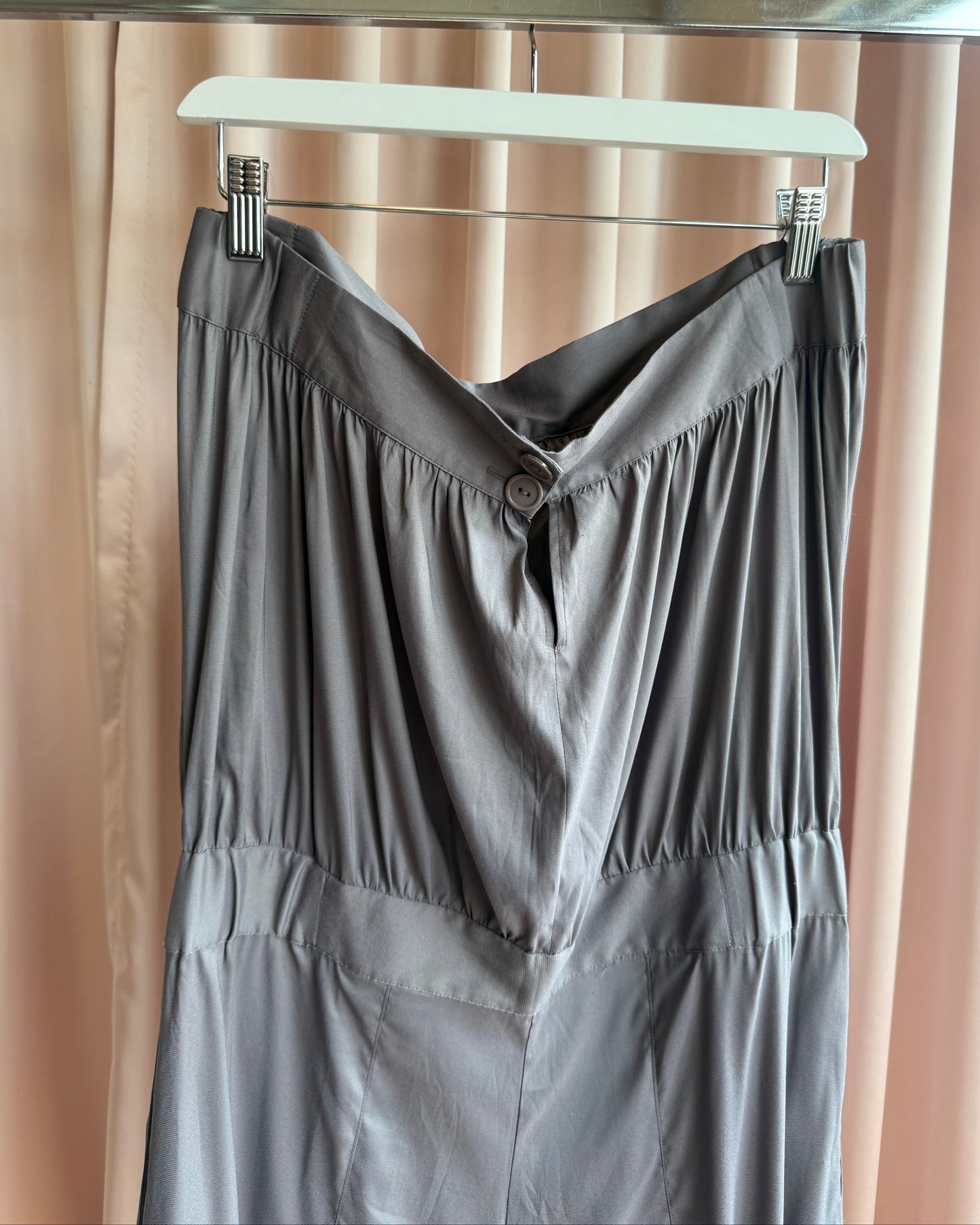 Anne Valerie Hash S/S 2008 Grey Strapless Jumpsuit