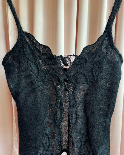 Japanese Brand Mohair Blend Lace Cami