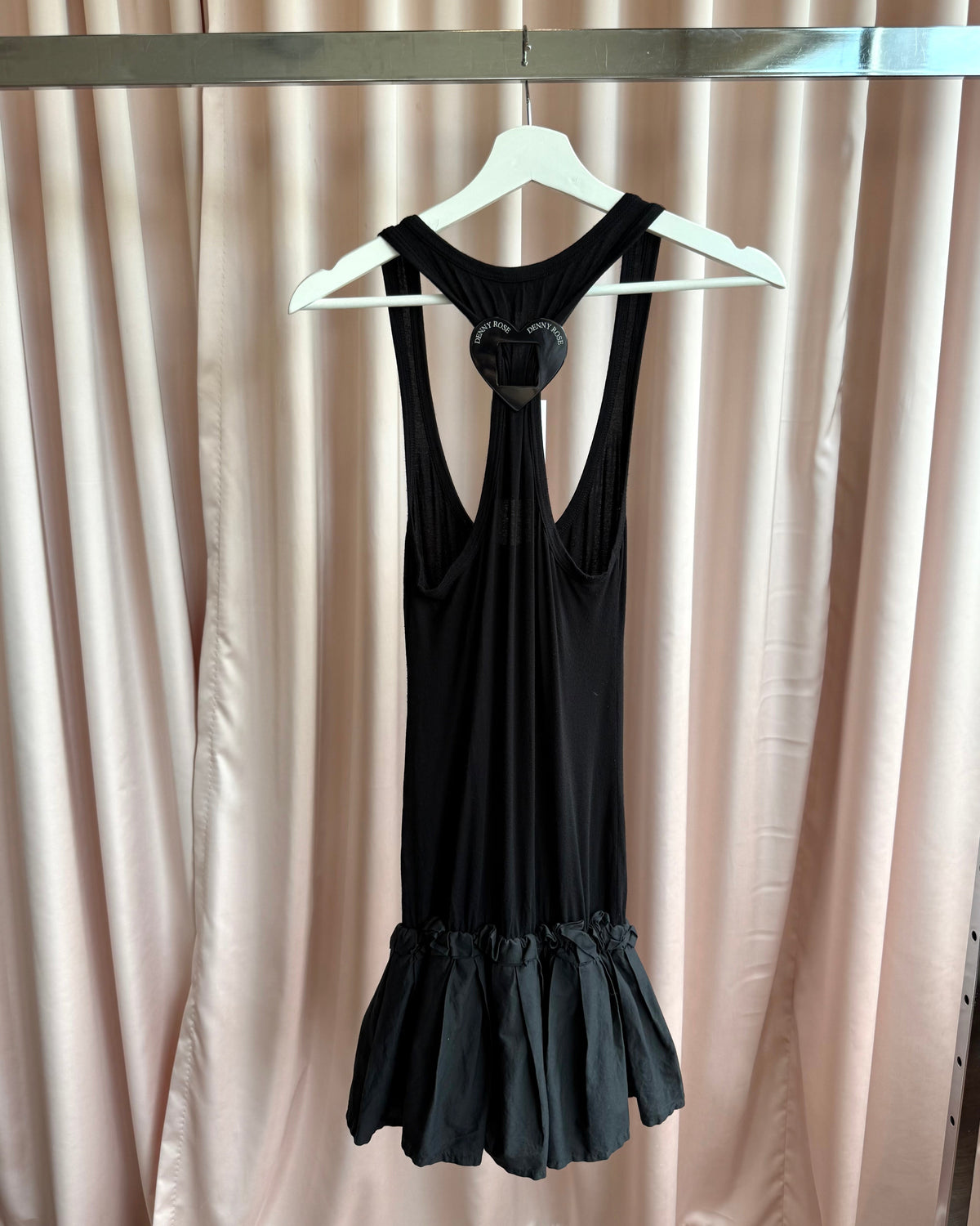 Italian Brand Drop Waist Black Tank Dress