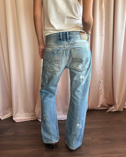 Diesel “Zatiny” Faded & Distressed Denim