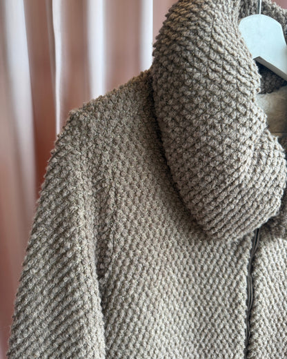 Tsumori Chisato Tan Shimmer Knit Wool Blend Jacket