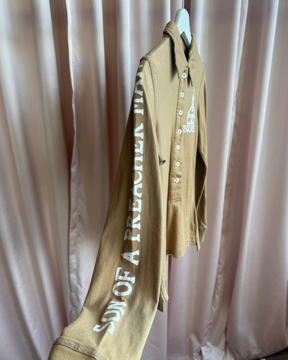 Dsquared² F/W 2005 "Son of a Preacher Man" Tan Long Sleeve Polo Shirt