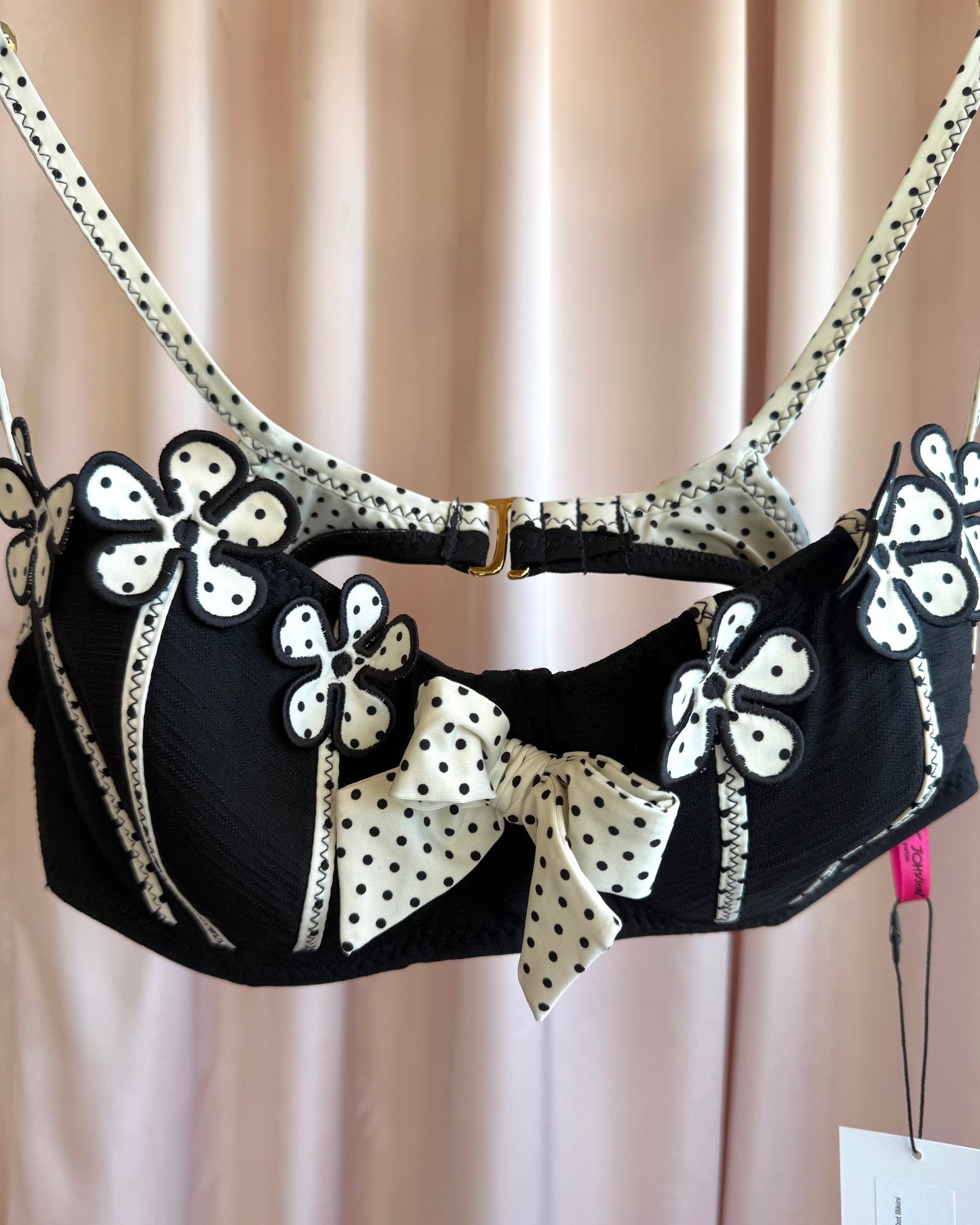 Betsey Johnson Black & White Polka Dot Bikini