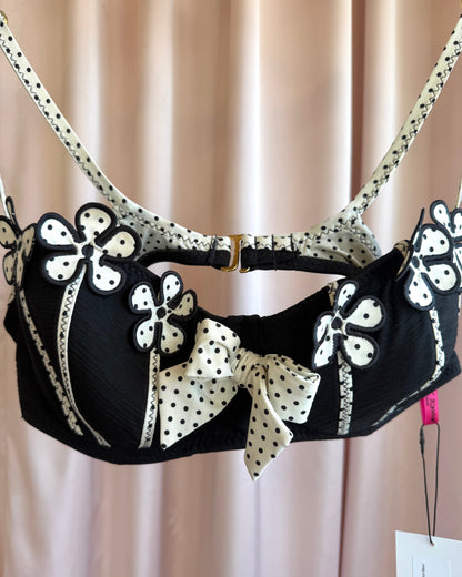Betsey Johnson Black & White Polka Dot Bikini