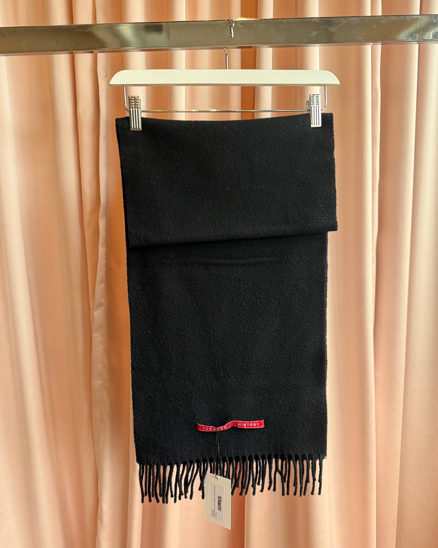 Iceberg History "Duck à l'orange" Black Wool Scarf