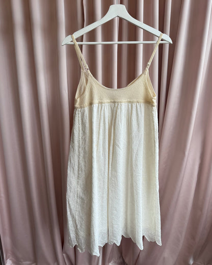 Tsumori Chisato Scallop Hem Silk Cotton Camisole Dress