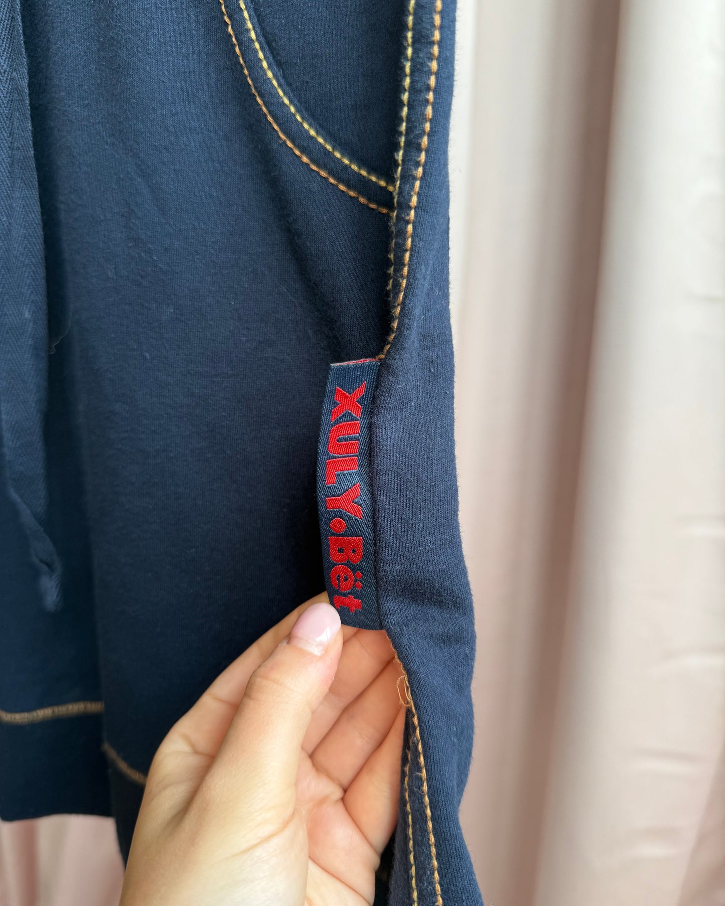 NAFNAF by XULY.Bët Contrast Stitch Strapless Sweat Dress