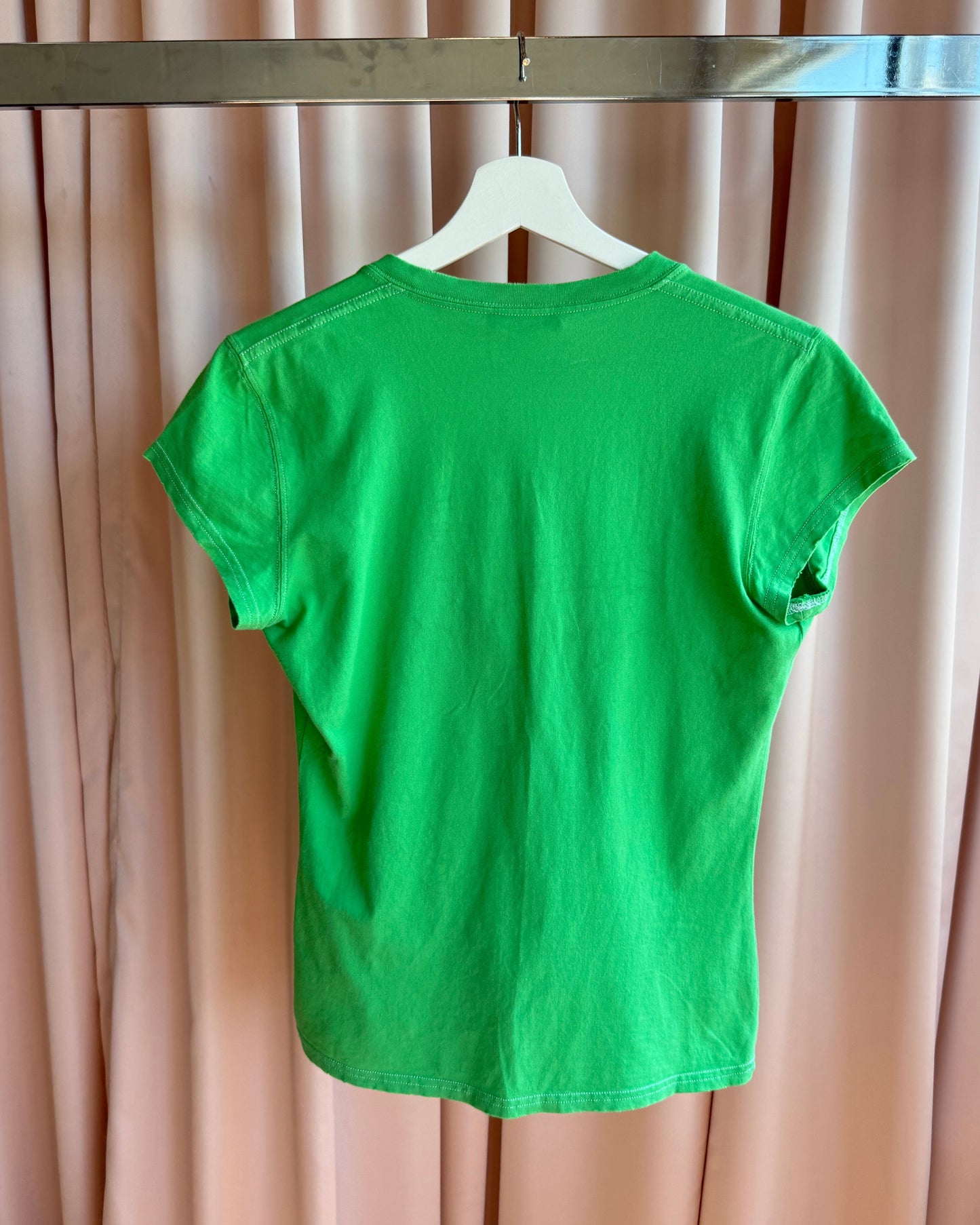 Dsquared² S/S 2007 Apple Green Anchor Graphic V-Neck T-Shirt