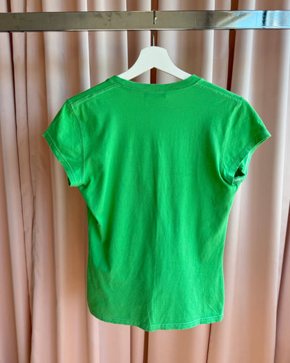 Dsquared² S/S 2007 Apple Green Anchor Graphic V-Neck T-Shirt