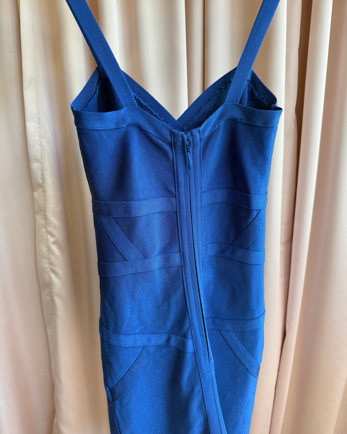 Bebe Cobalt Blue Sleeveless Bodycon Bandage Dress