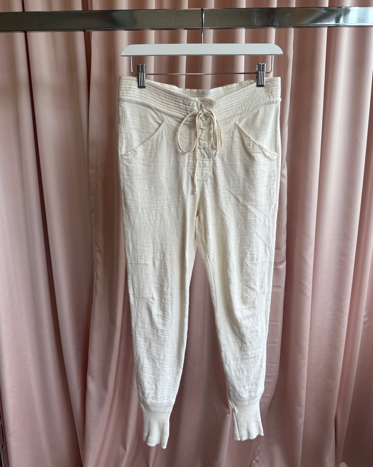 Isabel Marant Muslin Cotton Lace Up Drawstring Pants