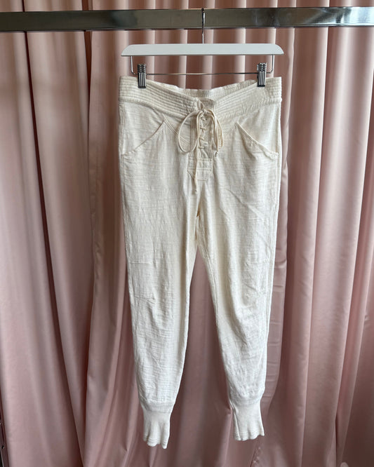 Isabel Marant Muslin Cotton Lace Up Drawstring Pants
