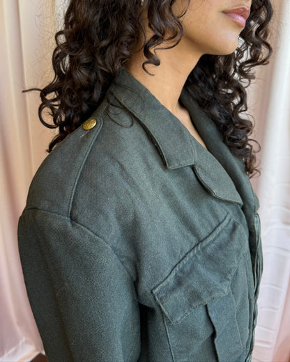1960's Belgian Army Cropped Military Jacket