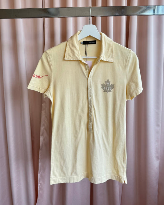 Dsquared² 2000's Baby Yellow Short Sleeve Polo Shirt