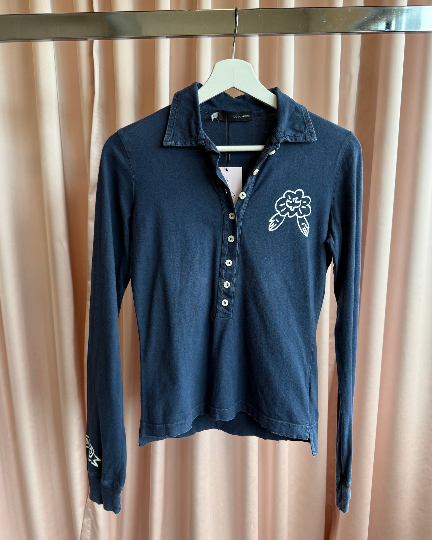 Dsquared² F/W 2005 Navy Long Sleeve Polo Top