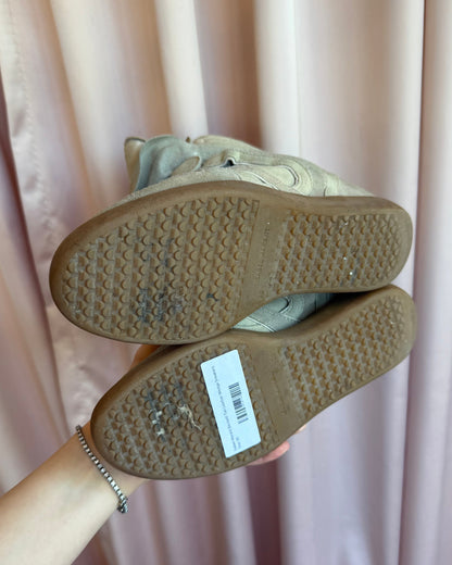 Isabel Marant Bekett Tan Leather Wedge Sneakers