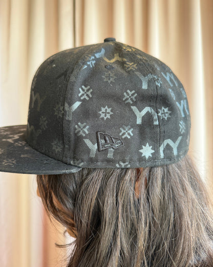 Yohji Yamamoto New Era Black Monogram Fitted Cap
