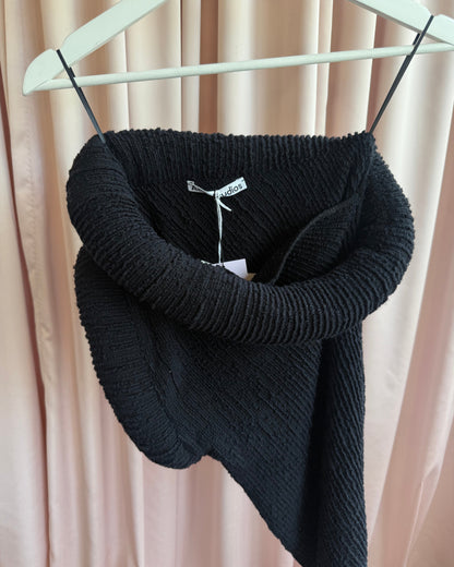 Acne Studios NWT Black Padded Bouclé-Knit Top