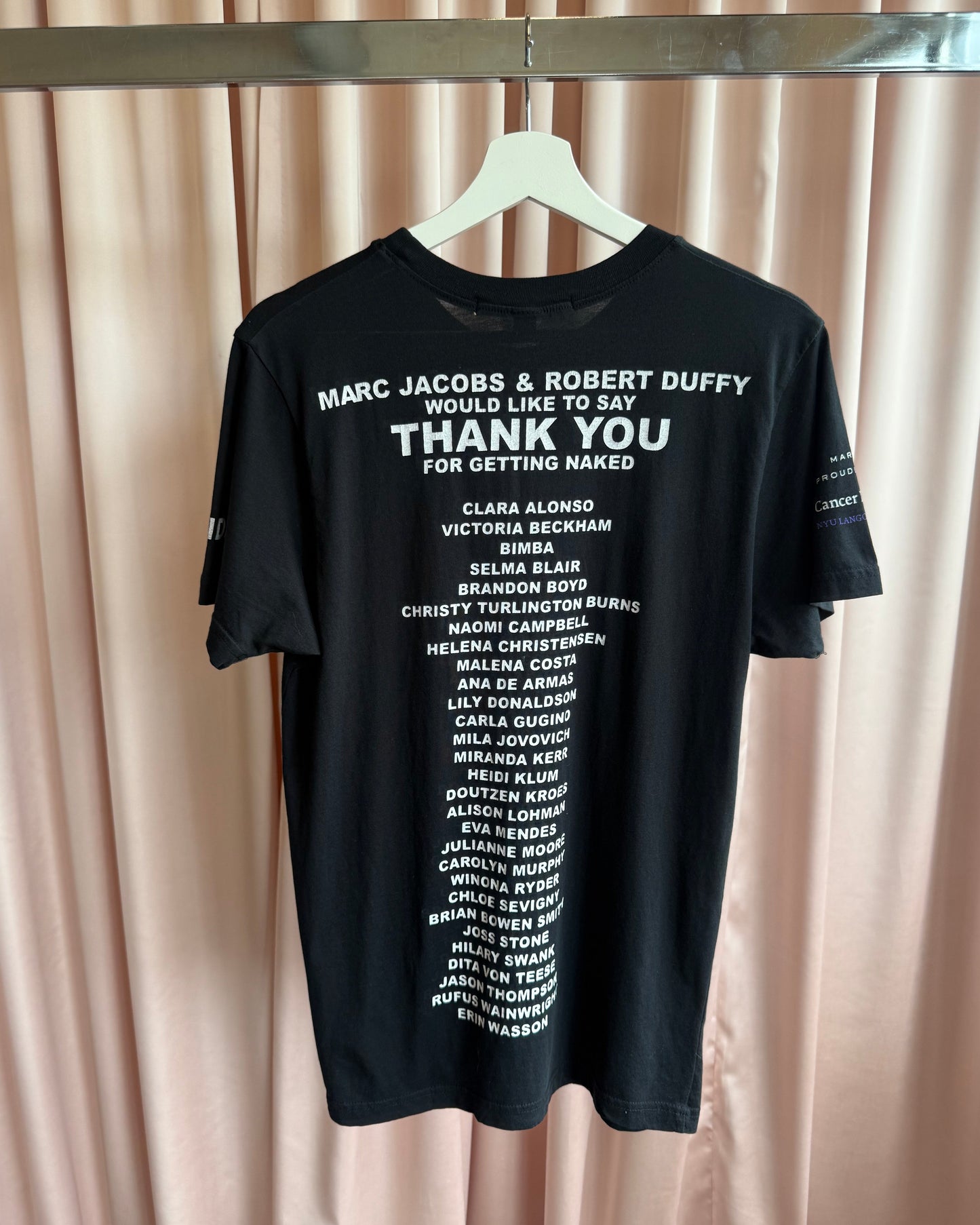 Marc Jacobs "Protect The Skin You're In" Heidi Klum Black T-Shirt