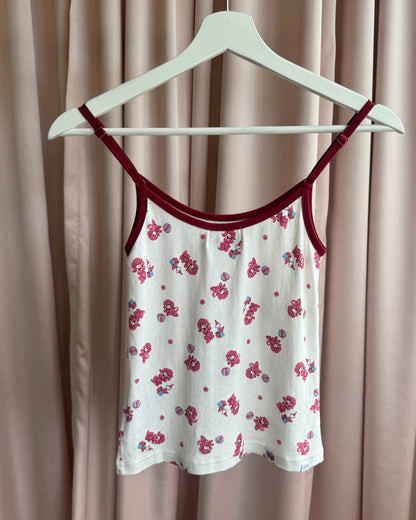 Hysteric Glamour Puppy Print Pointelle Tank Top